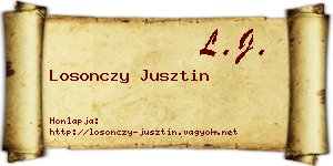 Losonczy Jusztin névjegykártya
