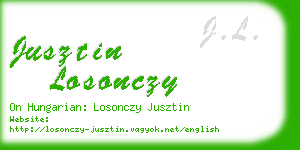 jusztin losonczy business card